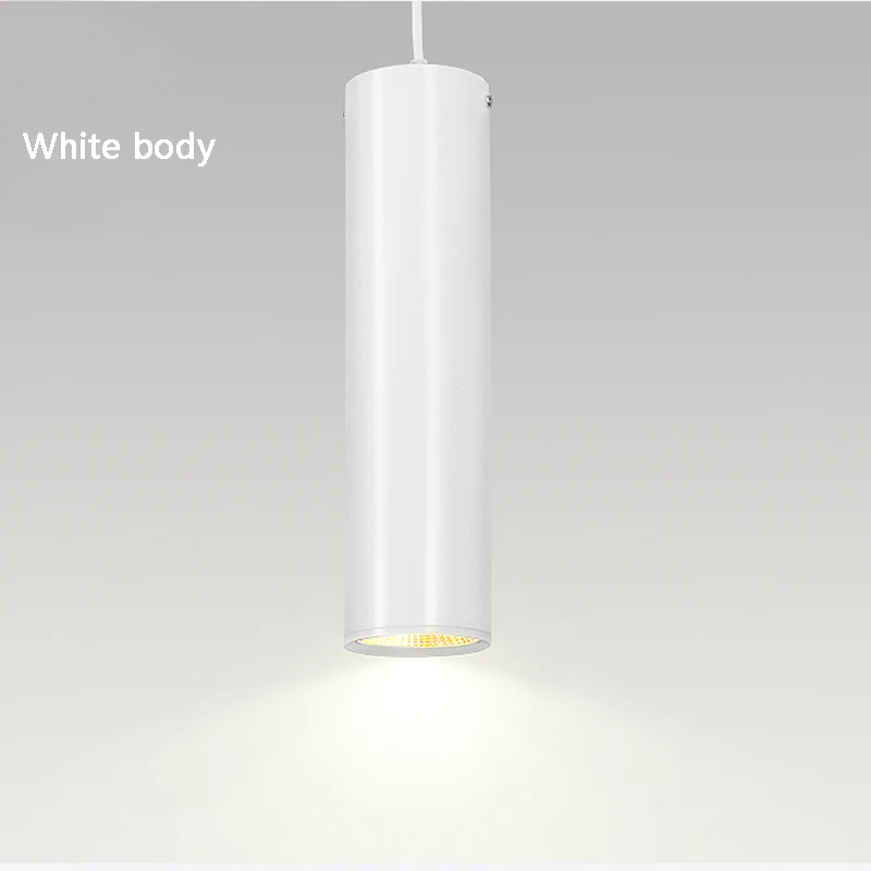Dimmable длинные трубка подвесной светильник с висит Точечный 9 Вт 12 потолочный COB