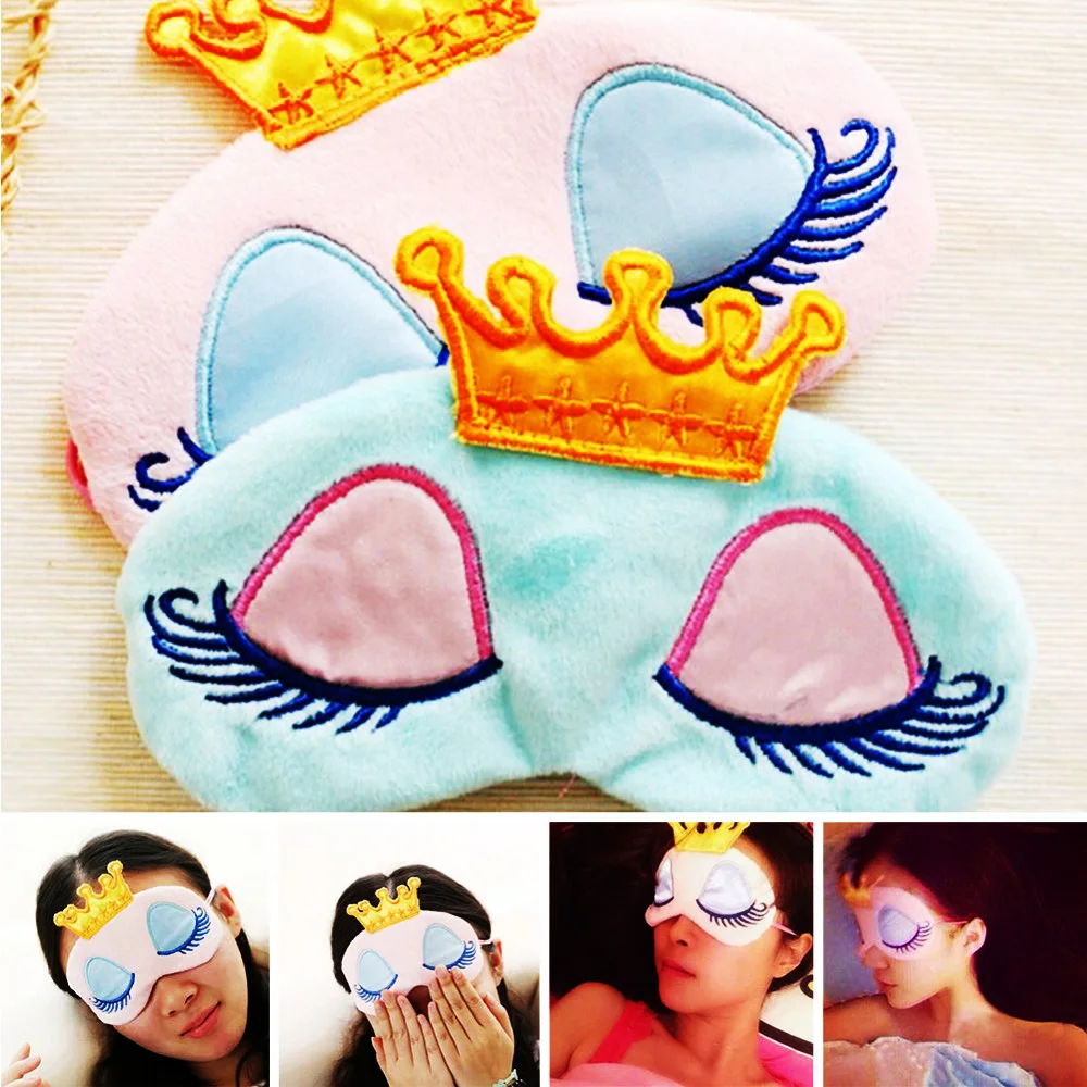 Милая детская маска для сна с короной женщин корона тени век чехол путешествий
