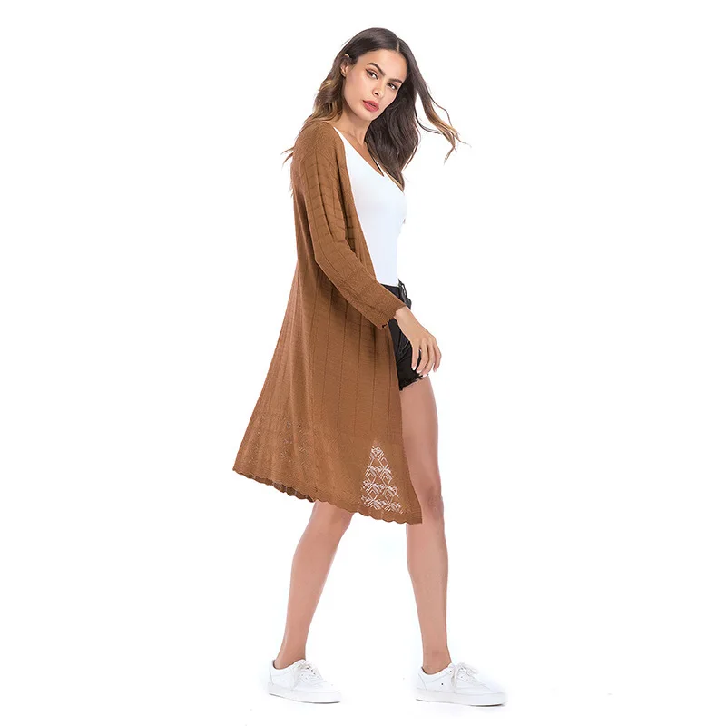Casual Long Cardigan Women Clothes 2018 Autumn Lady Sleeve Knitted Sweater Top Femme Ponchos Y Capas Mujer Casaco Feminino |