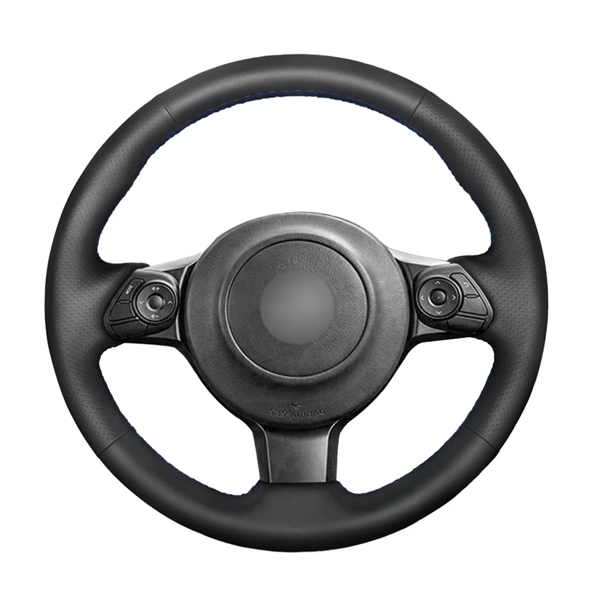 Рука сшитый черный PU искусственная кожа рулевое колесо Крышка для Toyota 86 2016 2017 2018