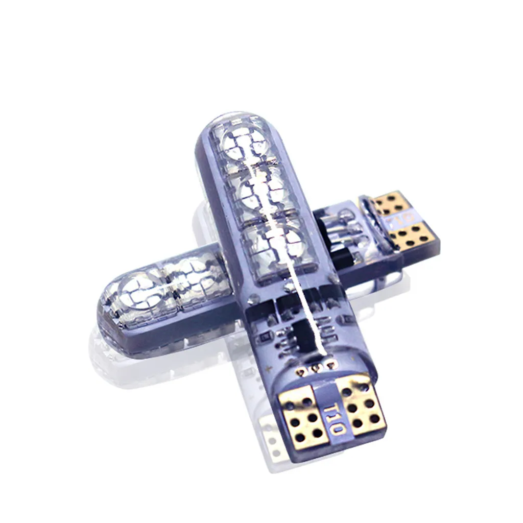 2 x T10 5050 силиконовый 6 SMD дистанционного Управление RGB светодиодный автомобильный