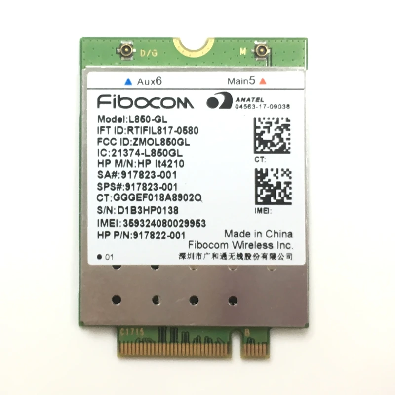 L850 GL LT4210 беспроводная карта Fibocom 917823 001 WWAN мобильный модуль 4G LTE NEU для HP 840 430 G5/440 G5/450