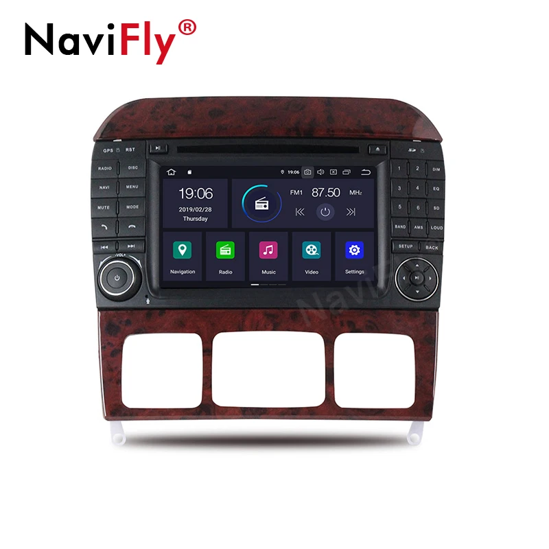 NaviFly IPS экран DSP Android 9 0 2din мультимедиа для Mercedes/Benz S Class W220 S280 S320 S430 S500 S55 W215 CL600