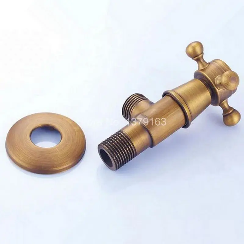 1 шт. античный латунный кран для ванной комнаты угловой стопорный клапан 1/2 дюйма