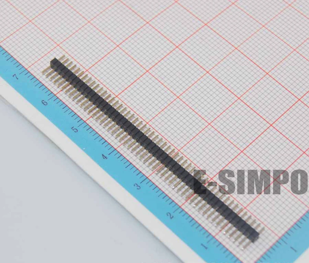 100pcs1X50P 1 27 мм контактный разъем 0 05 &quotвертикальный для мужчин прямой одиночный ряд