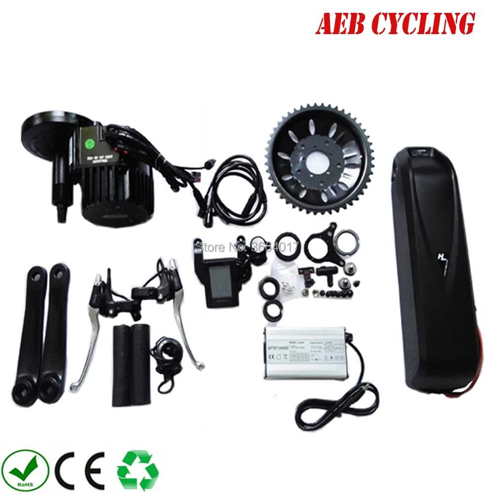 Free shipping and taxes to EU USA Bafang 48V 1000W BBSHD mid crank motor kits+48V 11.6Ah Hailong shark down tube battery pack | Спорт и