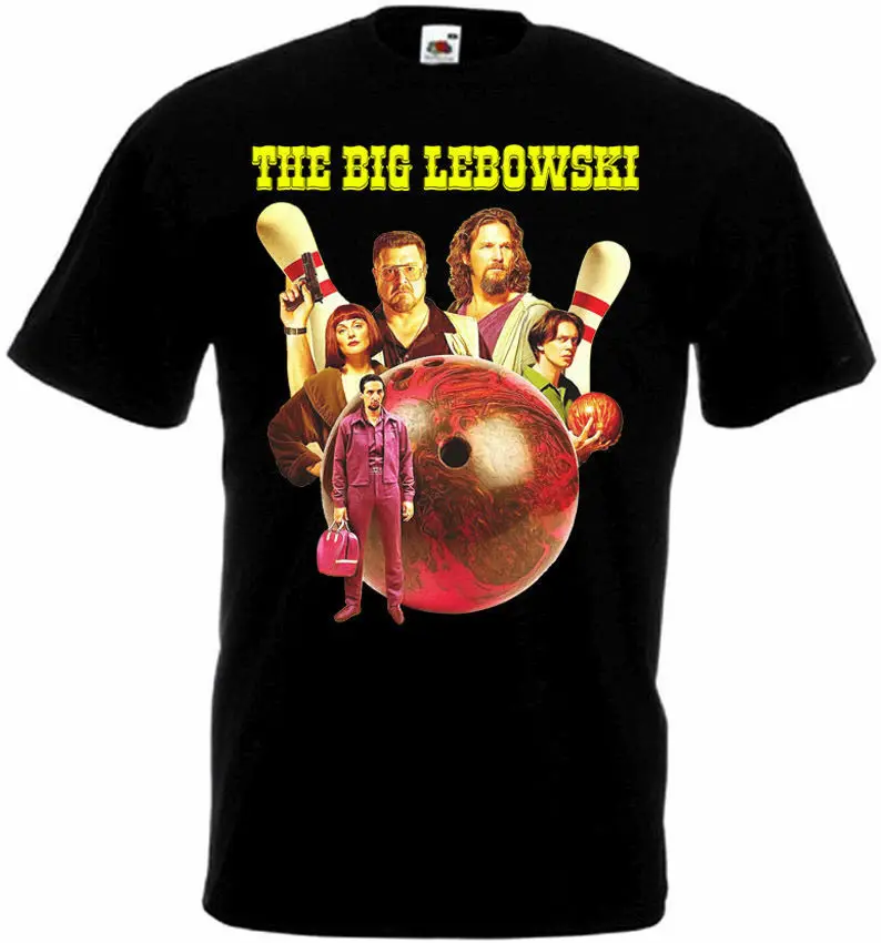 THE BIG LEBOWSKI черная футболка все размеры хип хоп новинка футболки мужская брендовая