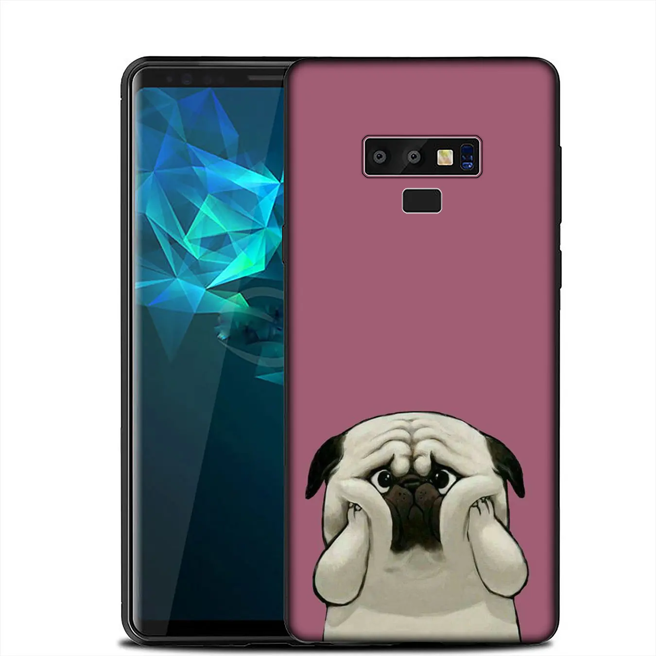 IYICAO Cute anime art Dog Soft Silicone Case for Samsung Galaxy A6 A9 A8 A7 2018 A3 A5 2016 2017 Note 9 8 10 Plus Lite |