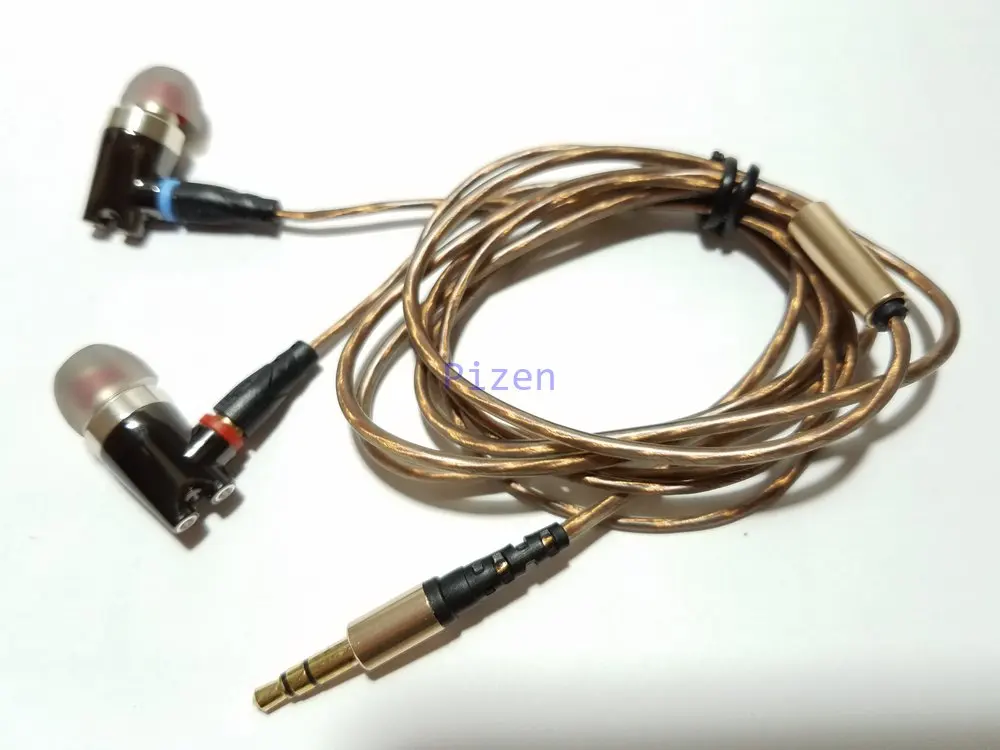 brown SENFER DT2 плюс сбалансированный арматурный Гибридный Динамический драйвер HIFI DJ монитор в ухо наушники MMCX кабель Заушник SE535 IE800 IE80 - Цвет: brown
