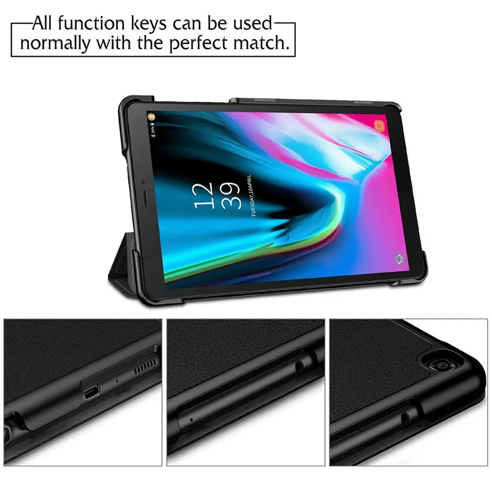 Чехол для Samsung Galaxy Tab A 8 0 P200 P205 S Pen SM тонкий кожаный чехол подставка 2019|Чехлы