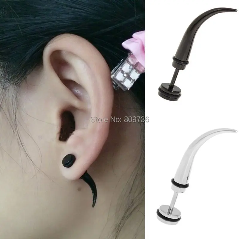 1 шт. мужские панковские серьги с коническим шипом из нержавеющей стали