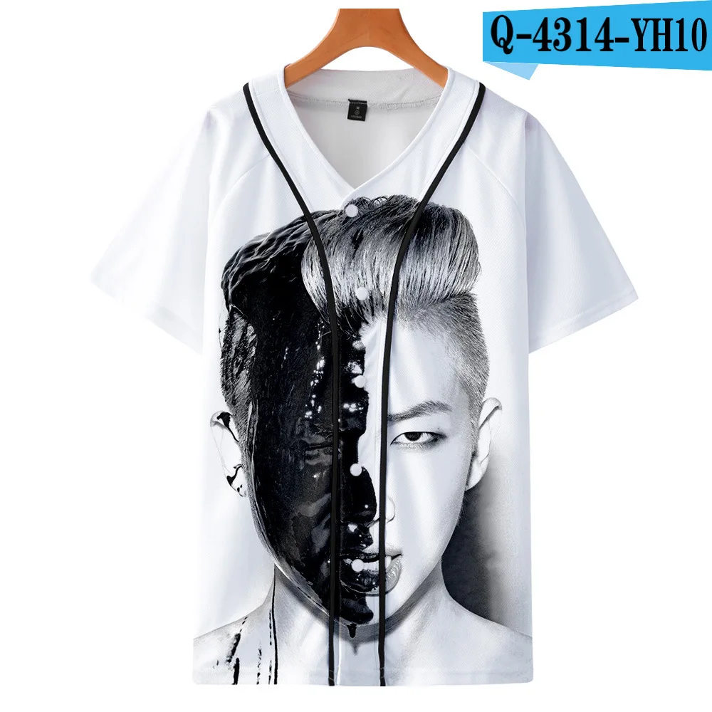 Футболка с коротким рукавом Kpop EXO JIN SUGA женский корейский Свободный кардиган