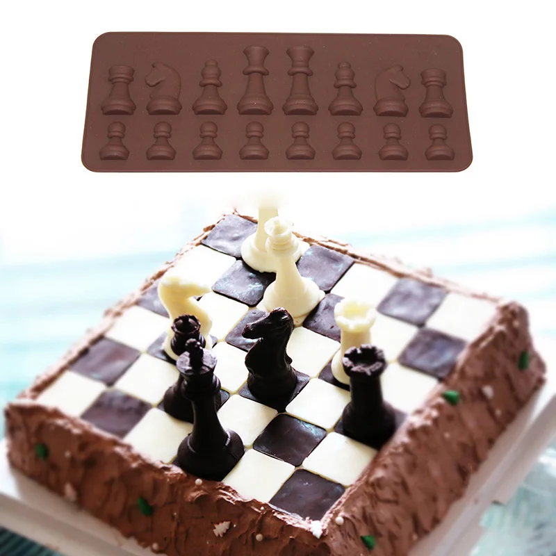 Силиконовая форма в форме шахмат шоколадная для помадки Желейная выпечки сделай