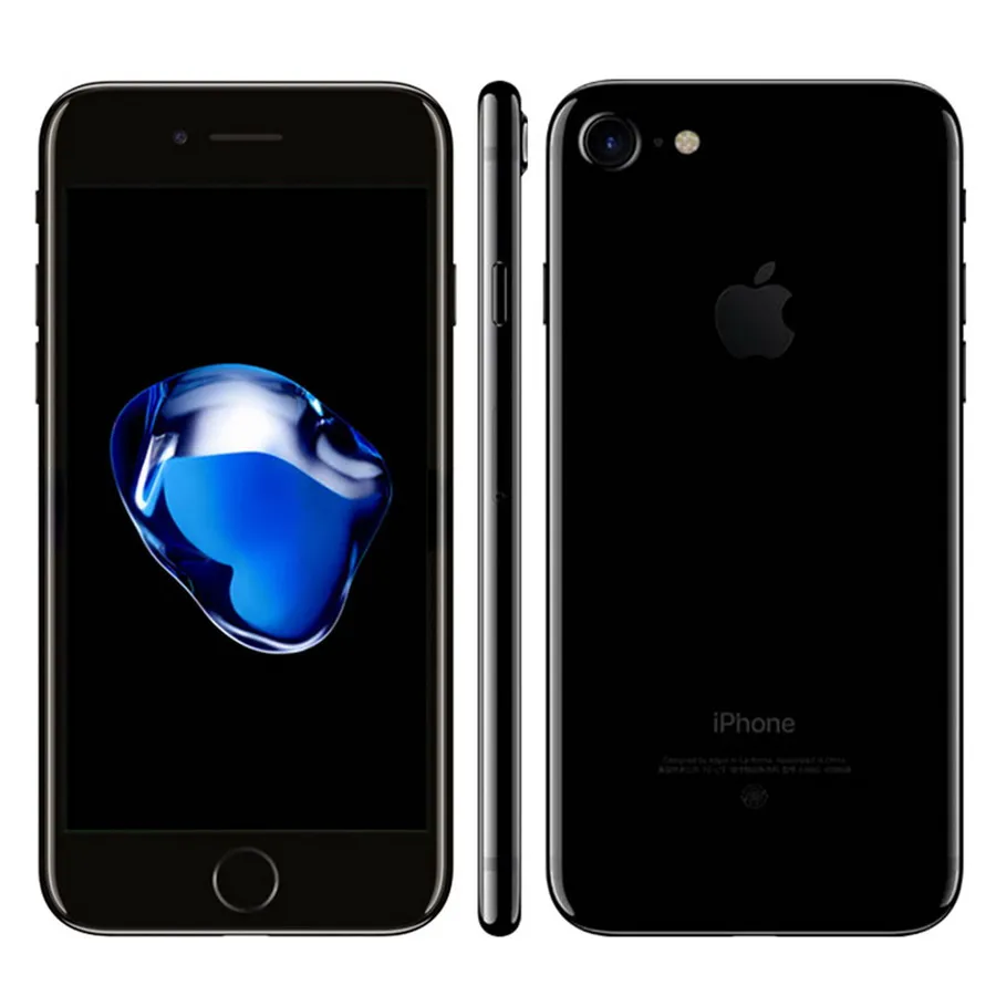 Разблокированный Apple iphone 7/iphone 7 Plus 2GB Оперативная память 32/128 ГБ/256 IOS 10 LTE 12.0MP Камера Quad-Core отпечатков пальцев 12MP сотовые телефоны - Цвет: 256GB Jet black