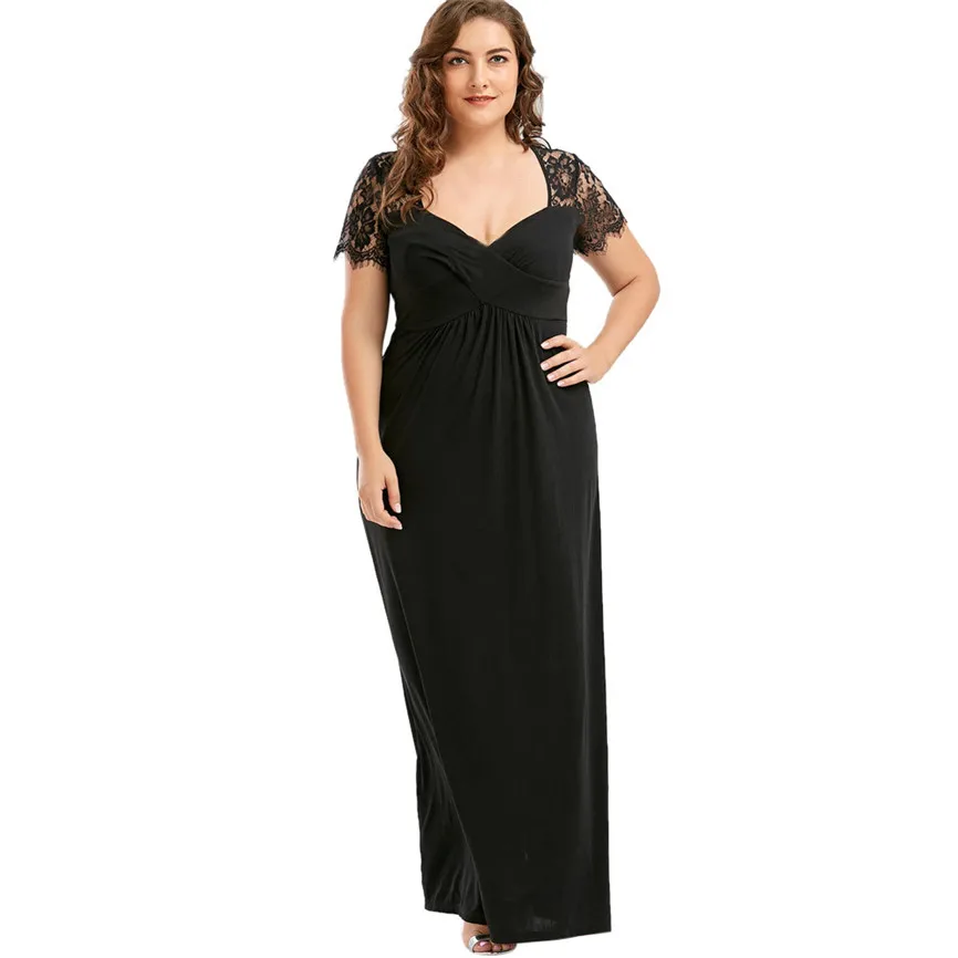 Женское Повседневное платье с длинным рукавом сексуальное кружевное длинное