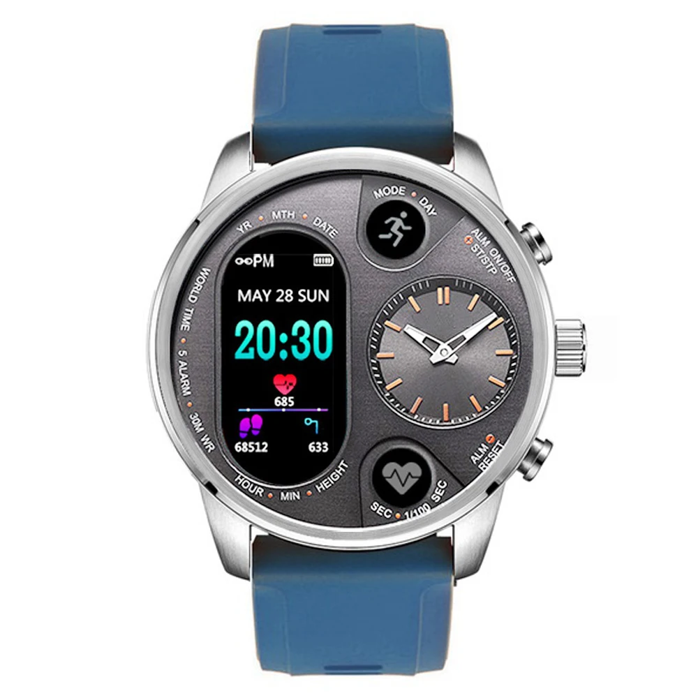 MOCRUX Bluetooth T3 двойной дисплей спортивные Смарт часы для мужчин водонепроницаемые