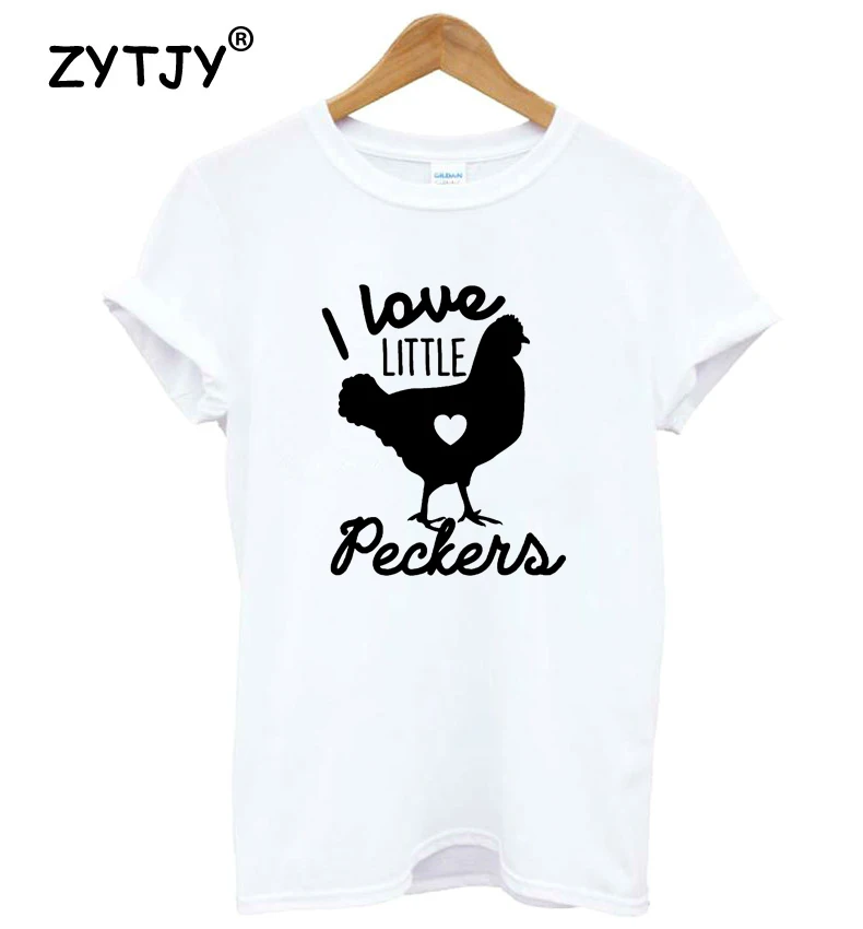 I Love Little Peckers женская футболка с цыпленком Повседневная хлопковая хипстерская