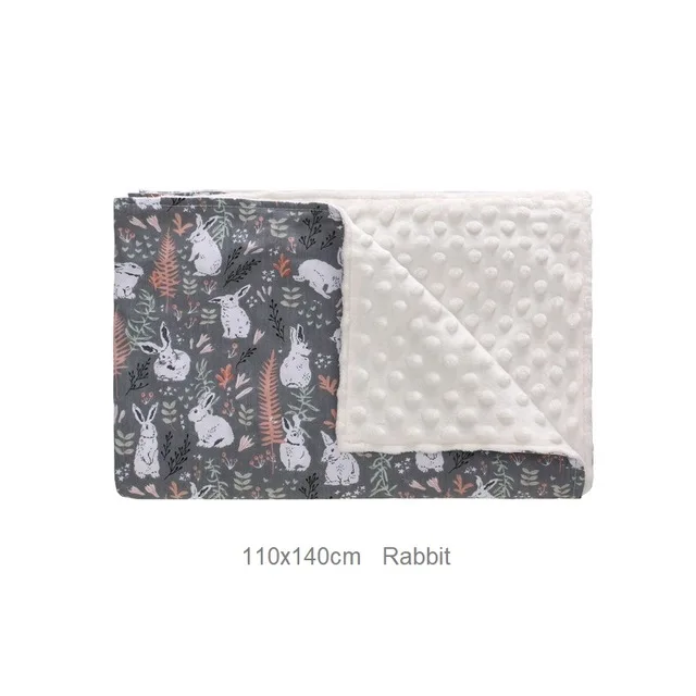Gray rabbit Детские пеленки для новорожденных Мультяшные одеяла очень мягкий флис пеленание мальчик девочка Infantil коляска для малыша детское одеяло обертывание постельные принадлежности - Цвет: Gray rabbit