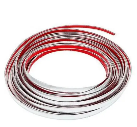 

Universal Car 49FT 12mm Silver Chrome Self Adhesive Car Edge Styling Moulding Trim Guard Strip