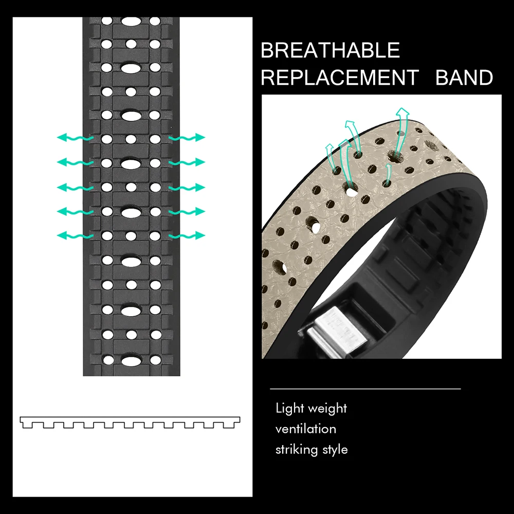 Кожаный ремешок TUP + для умных часов Fitbit Alta frontier/классический сменный наручных HR