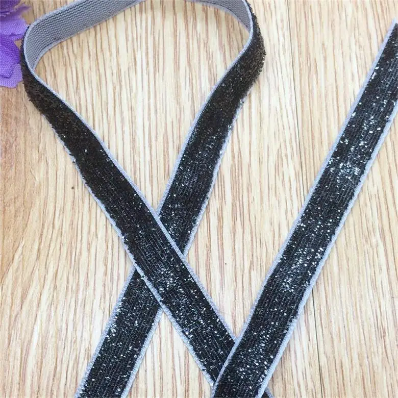 Бесплатная доставка 3/8 дюйма (10 мм) 10 ярдов односторонняя блестящая бархатная