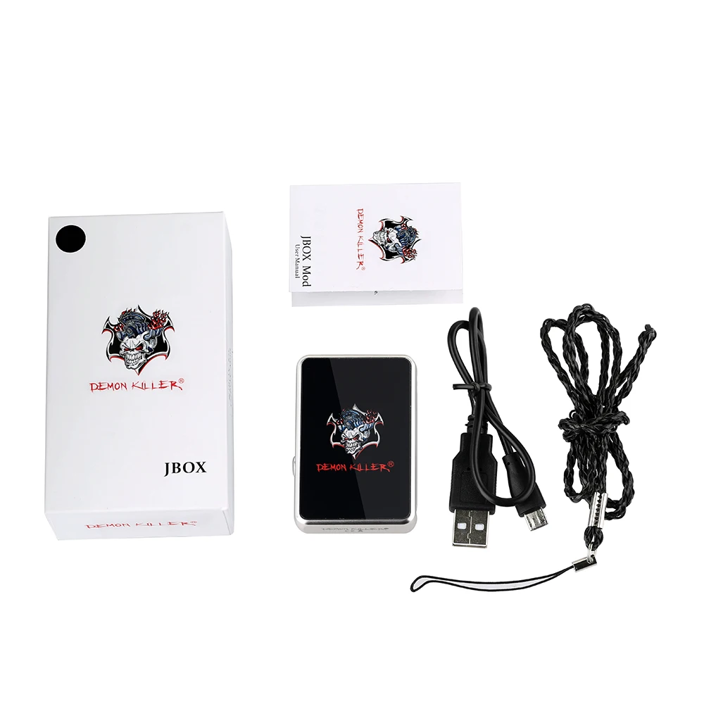 

Original Demon Killer Jbox Mod E Cigarette Box Mods 420mAh Battery Oil Cartridges Suppressible Portable Vape Mods Fit Cartridges