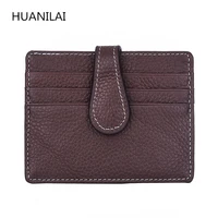 huanilai card bag bank card package coin bag card holder 100 genuine leather men wallets women credit card holder cover hs005