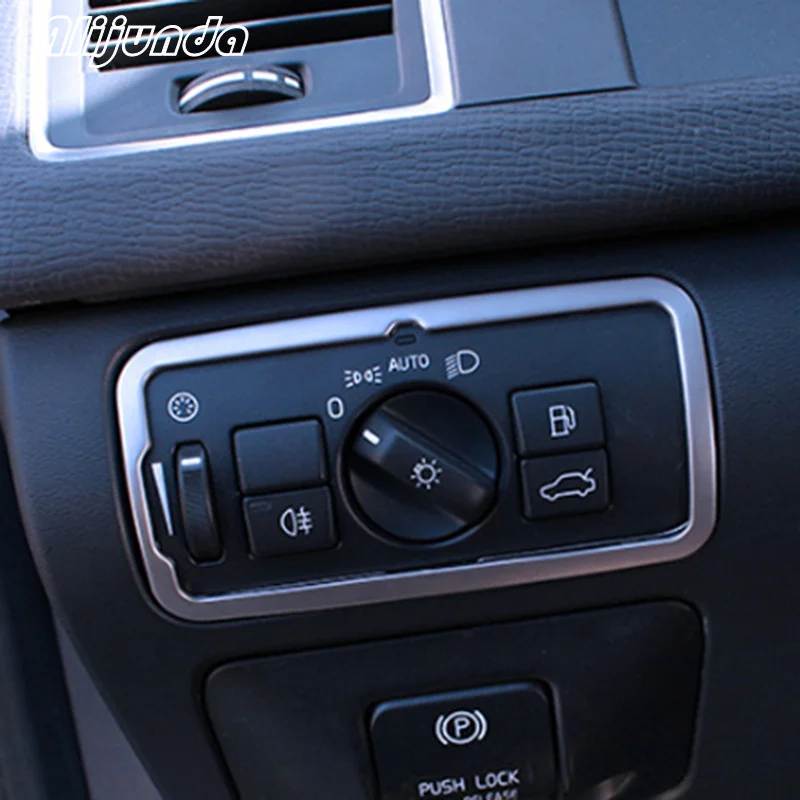 Крышка регулировки рамы переключателя фар из нержавеющей стали для Volvo XC60 S60 V60 S80