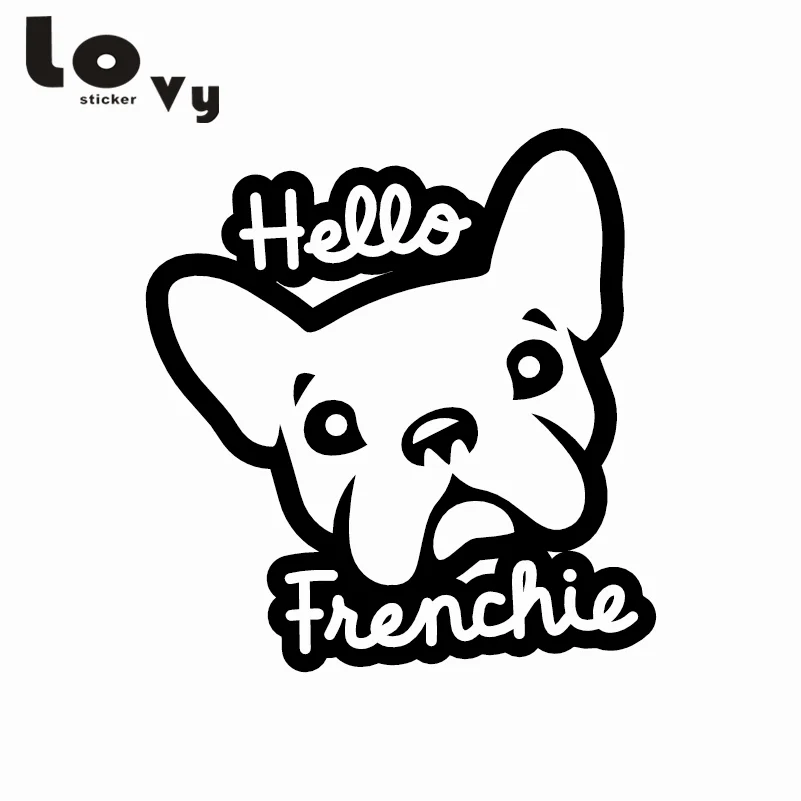 Креативная Наклейка на стену с рисунком Hello Frenchie Pet Dog Виниловая наклейка