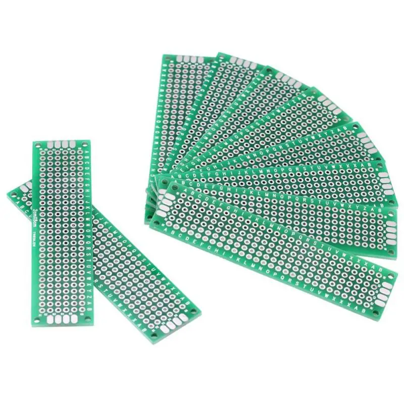 10 шт. DIY пайка универсальная печатная плата 2 см x 8 двухсторонняя