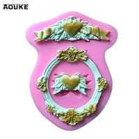 love frame european style fondant cake silicone mold chocolate mould diy baking cake decorating tools biscuits cookie molds