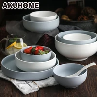 matte bluewhite style china bone bowl 4 6 7 8 inch bowl soup bowl
