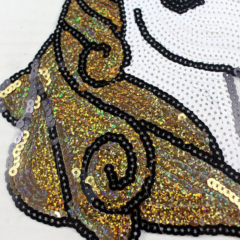 1 шт. цвета: золотистый единорог нашивки с блестками для детей одежда длинными