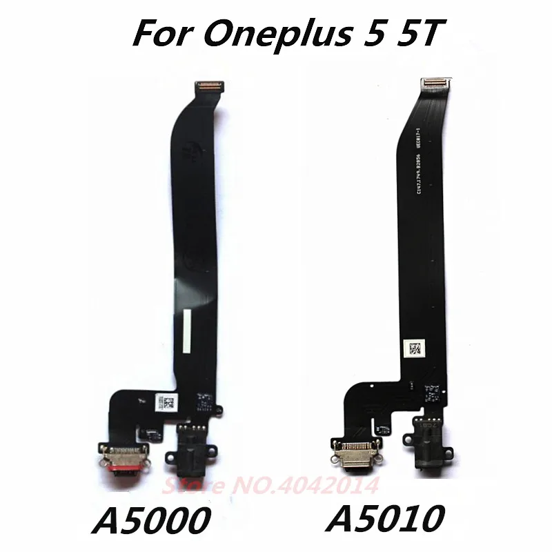 

5 шт. USB-порт для зарядки + разъем для наушников гибкий кабель для Oneplus 5 A5000 5T A5010 1 + 5 1 + 5T Замена зарядного устройства