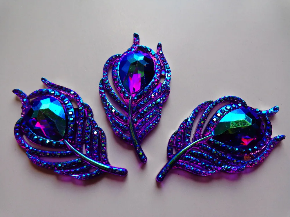 20 шт. новый модный стиль пришивные стразы фиолетового цвета с плоской задней