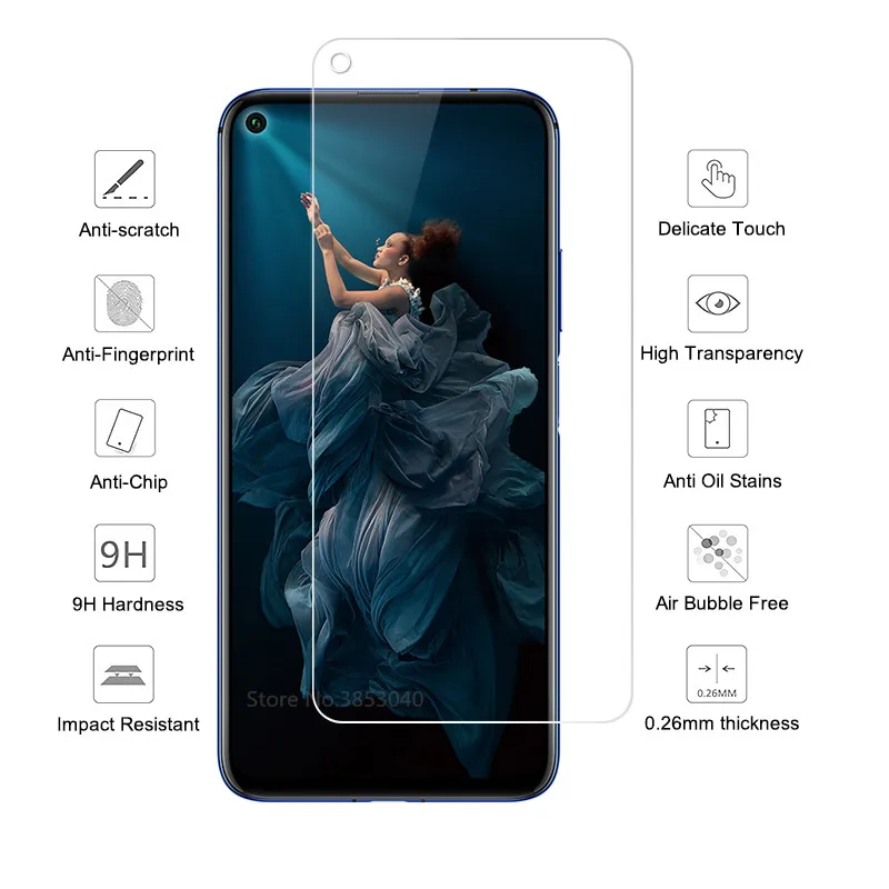 2.5D 9H закаленное стекло для Huawei honor 20 pro Защитная пленка экрана защитное