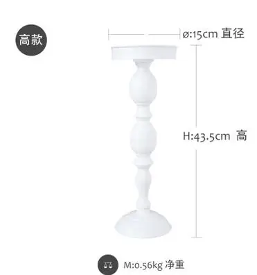 white large size Европейские розовые подсвечники свадебные украшения Подсвечники железная подставка для тортов десертов домашний стол ваза для хранения ZT147B - Цвет: white large size