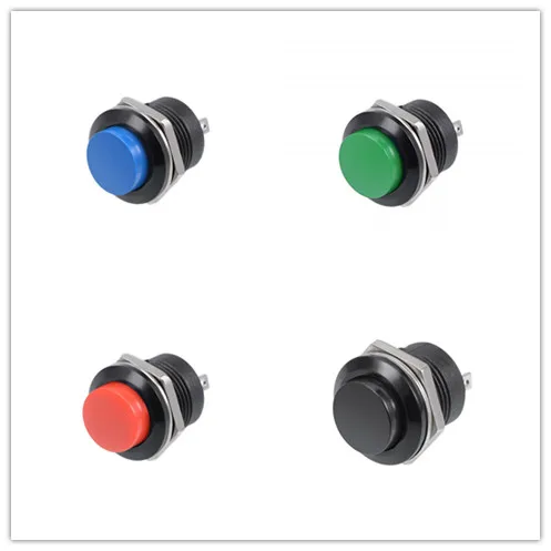 5 шт. встроенный кнопочный переключатель SPST без Красной круглой крышки 6 цветов