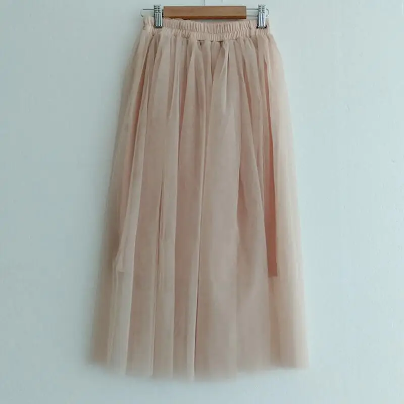 Msaiss Тюль Юбки для женщин Для Лето 2017 г. Повседневное Высокая талия длинная юбка