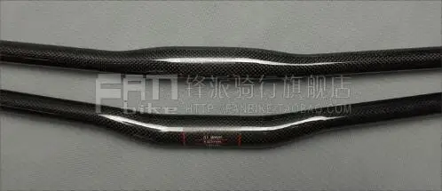 Without LOGO glossy 31.8mm 3K Full Carbon Fiber Horizontal Handlebar/One-shaped Handlebar Mountain Bike parts | Спорт и развлечения