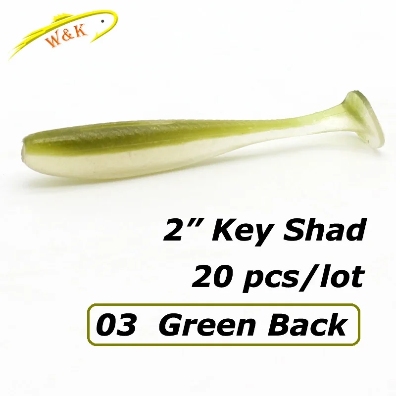 Green Back 05 Малый Swimbait " T-Tail Shad 20 шт./лот рыболовные приманки с солью и ароматом мягкие приманки тонущие шэд гольян ледяные рыболовные приманки - Цвет: Green Back 05