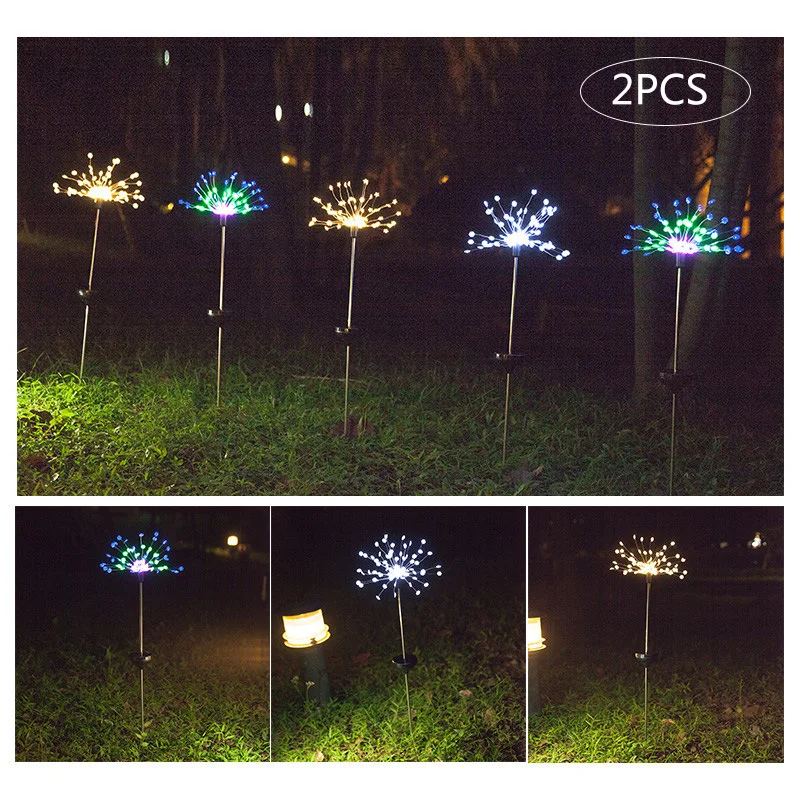 

2 pieces outdoor lawn solar LED lights snowflake shape lanterns outdoor lawn garden lights decorative lights WWO66