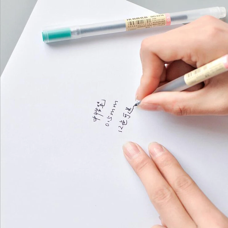 12 цветов/лот 0,5 мм MUJI стиль прозрачный скраб гелевая ручка цветная чернильная ручка нейтральная ручка для школы Студенческая офисная поставка