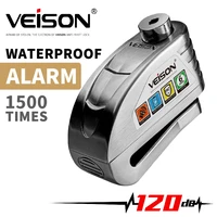 veison motorcycle waterproof alarm lock motocross bike disc lock warning security anti theft brake rotor padlock alarma moto