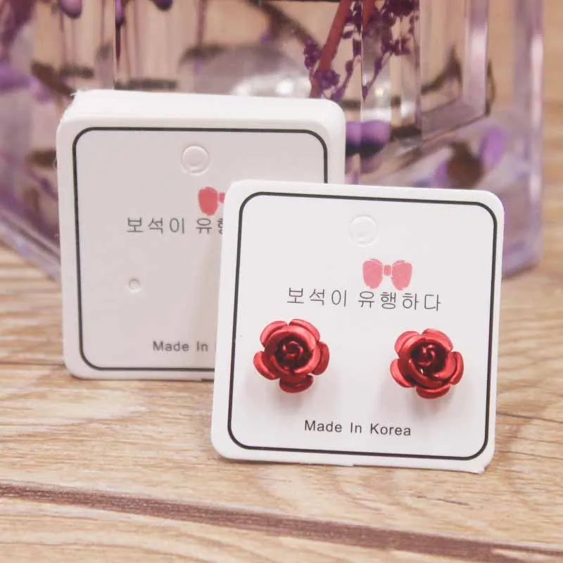 3x3cm Новое поступление 5*5 см модные ювелирные украшения/кулон/футляр для ожерелья бумажная карта смешанные стили l3* 3 см серьги-гвоздики подвешенная бирка - Цвет: 3x3cm