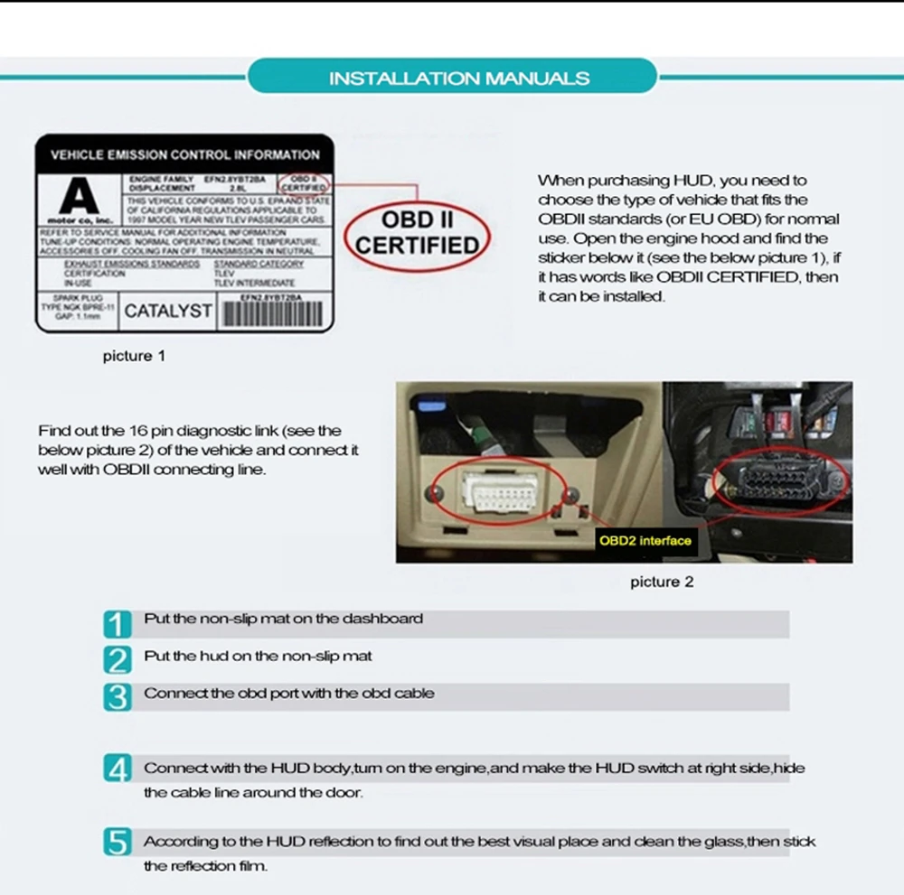 OBD2 дисплей на лобовое стекло автомобиля скорость проекция HUD Авто A200 Цифровой автомобиль скорость метр аксессуары безопасности