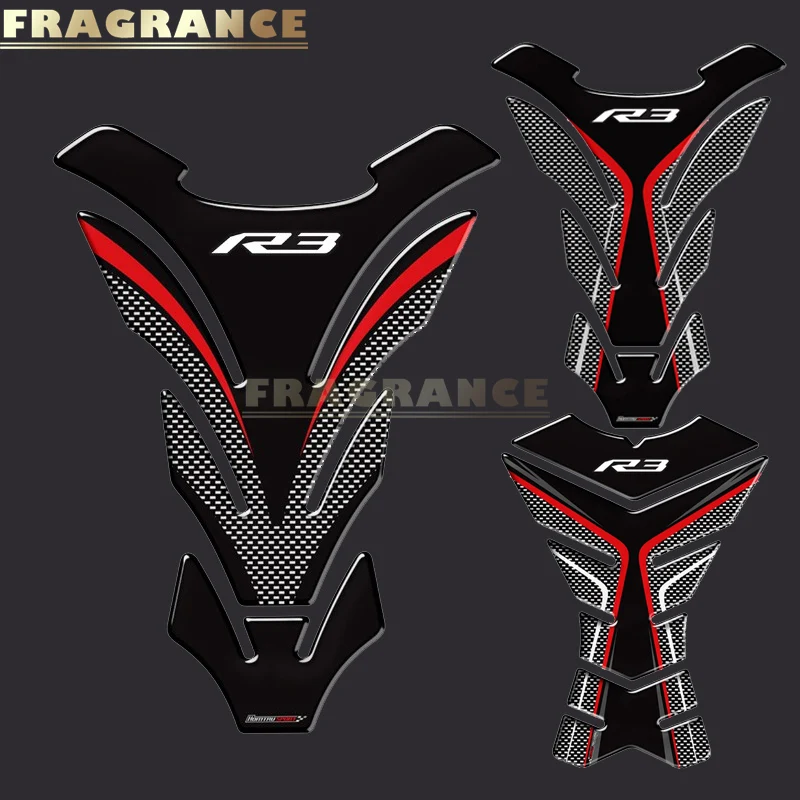 3D резиновый бак мотоцикла Pad протектор наклейки Чехол для Yamaha YZF-R3 R3 Танк все годы