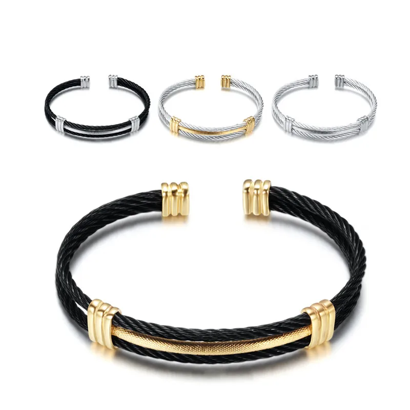 ROXI Wire Line браслет из титановой стали мужские серебряные браслеты из нержавеющей стали женские Украшения, Браслеты mujer moda
