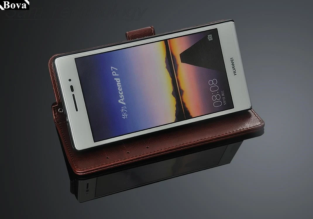 Fundas для huawei P7 держатель для карт чехол для huawei Ascend P7 из искусственной кожи Чехол кошелек Чехол флип-чехол для телефона чехлы для телефонов