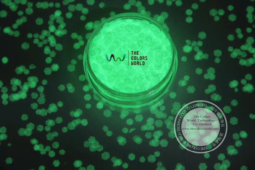 Светящийся в темноте желтый зеленый светящийся с шестиугольной формой|hexagon